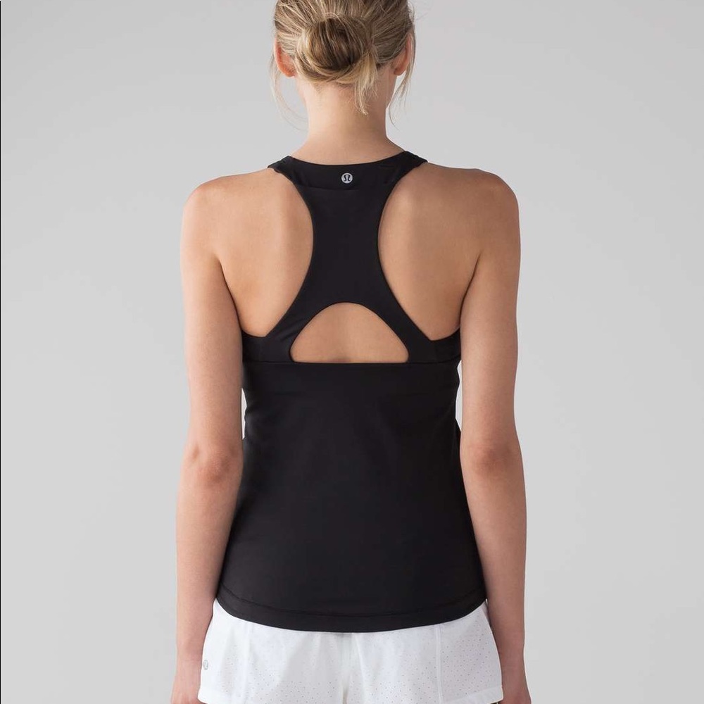 Lululemon Final Lap Tank built in bra tank top black 4